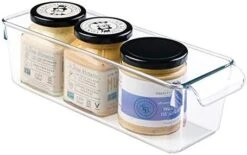 Linus Plastic Fridge And Freezer Storage Organizer Bin With Handle, Clear Container For Food, Drinks, Produce Organization, BPA-Free , 11.5" X 6" X 3.5", Clear -Brabantia Shop 41U4zszvxtL. AC