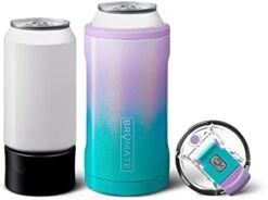 BrüMate Hopsulator Trio 3-in-1 Insulated Can Cooler For 12oz / 16oz Cans + 100% Leak Proof Tumbler With Lid | Can Coozie Insulated For Beer, Soda, And Energy Drinks (Matte Gray) -Brabantia Shop 41X51fqFL. AC