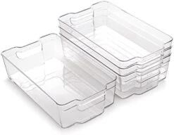 | Stackable Storage Bins, Medium - 4 Pack | The Stacker Collection | Clear Plastic Storage Bins | Organization And Storage Containers For Pantry & Fridge | Multi-Use Organizer Bins | BPA-Free 15 | Stackable Storage Bins, Medium - 4 Pack | The Stacker Collection | Clear Plastic Storage Bins | Organization And Storage Containers For Pantry & Fridge | Multi-Use Organizer Bins | BPA-Free -Brabantia Shop 41X5tZV0y8S. AC