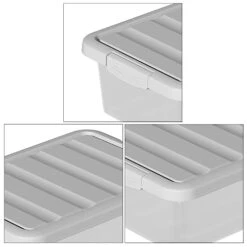 Tyminin Plastic Storage Bin With Handles/Lids, 14 L Latch Box, 2 Packs -Brabantia Shop 41XhObzQxyL