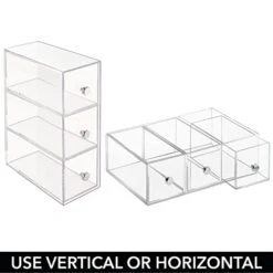 Plastic Kitchen Pantry Stackable Storage Organizer Container Station With 3 Drawers For Cabinet, Countertop, Holds Coffee, Tea, Sugar Packets, Creamers - Lumiere Collection - Clear -Brabantia Shop 41YOdKQnJoL