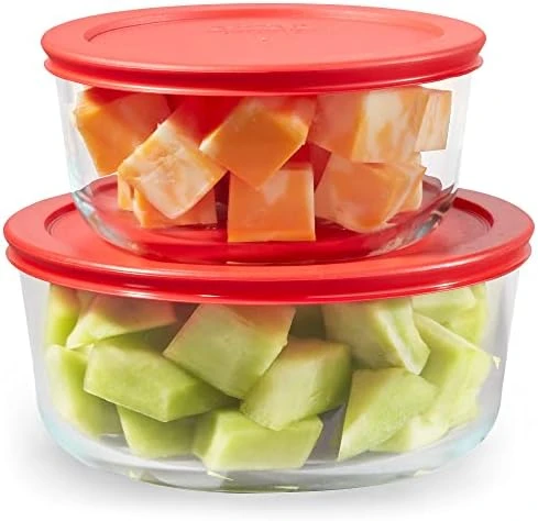 Pyrex Simply Store 6-Pc Glass Food Storage Container Set With Lid, 7-Cup, 4-Cup, & 2-Cup Round Glass Storage Containers With Lid, BPA-Free Lid, Dishwasher, Microwave And Freezer Safe 6 Pyrex Simply Store 6-Pc Glass Food Storage Container Set With Lid, 7-Cup, 4-Cup, & 2-Cup Round Glass Storage Containers With Lid, BPA-Free Lid, Dishwasher, Microwave And Freezer Safe - Image 6