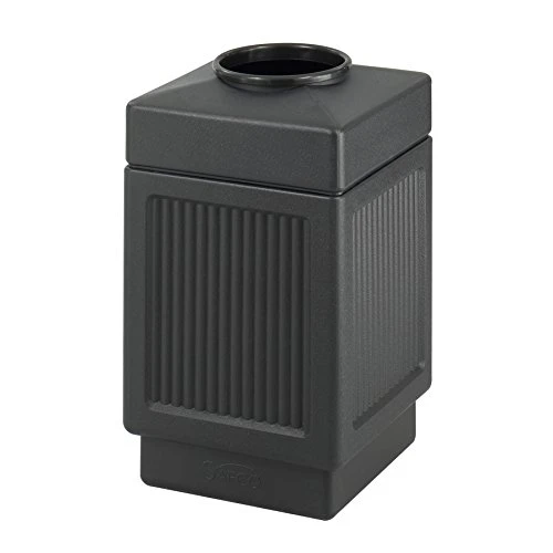 Safco Products Canmeleon Outdoor/Indoor Recessed Panel Trash/Garbage Can 9476BL; Black; Decorative Fluted Panels; 38-Gallon Capacity 14 Safco Products Canmeleon Outdoor/Indoor Recessed Panel Trash/Garbage Can 9476BL; Black; Decorative Fluted Panels; 38-Gallon Capacity - Image 14