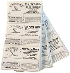 Custom Poultry Freezer Labels 4" X 2.5" With Safe Handling Instructions And Exemption – P.L. 90-492 (1000) 8 Custom Poultry Freezer Labels 4" X 2.5" With Safe Handling Instructions And Exemption – P.L. 90-492 (1000) -Brabantia Shop 41azWBV4CTL. AC 1