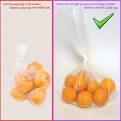 100 CT 18x24 Inches 1.1 Mil Clear Plastic Flat Open Poly Bags Great For Proving Bread, Dough, Storage, Packaging And More (18 X 24 Inches) -Brabantia Shop 41bnn63udlL