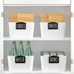 8 Pcs Metal Basket Labels Clip On Holders With 40 Pantry Labels For Storage Bins, Bin Clips Labels For Kitchen Organization And Storage (Black) -Brabantia Shop 41bpWICqGCL