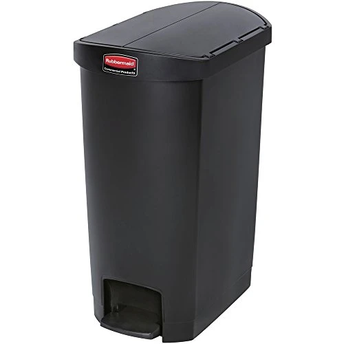 Rubbermaid Commercial Products - 1883566 Streamline Slim Step-On Plastic Trash Garbage Can, 13 Gallon, Red 8 Rubbermaid Commercial Products - 1883566 Streamline Slim Step-On Plastic Trash Garbage Can, 13 Gallon, Red - Image 8