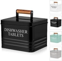 Calindiana Dishwasher Pods Container Holder With Lid For Kitchen Organization And Storage, White -Brabantia Shop 41e8JSM2nJL. AC