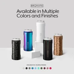 BrüMate Hopsulator Slim Can Cooler Insulated For 12oz Slim Cans | Skinny Can Coozie Insulated Stainless Steel Drink Holder For Hard Seltzer, Beer, Soda, And Energy Drinks (Glitter Mermaid) -Brabantia Shop 41eKoQ3yVSL