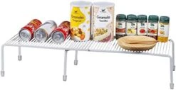 WIRESPIRIT - Expandable Shelf Organizer (2 Pieces) For Countertop, Cupboard, Cabinet, Pantry - Adjustable Kitchen Organization Shelf Rack - White 9 WIRESPIRIT - Expandable Shelf Organizer (2 Pieces) For Countertop, Cupboard, Cabinet, Pantry - Adjustable Kitchen Organization Shelf Rack - White -Brabantia Shop 41eZge2AKAL. AC