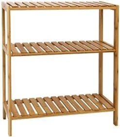 Kinbor 5-Tier Bamboo Bathroon Shelf - Bamboo Shelf Storage Shelving Rack Utility Shelf Multifunctional Bamboo Rack For Bathroom Kitchen Living Room -Brabantia Shop 41efKHT14QL. AC