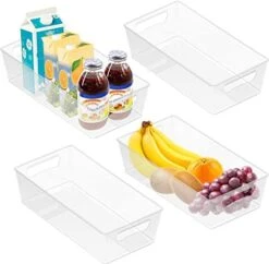 Simple Houseware 4PK XL Size Kitchen Bin Organizer, 15" X 8.4" X 3.75", Clear -Brabantia Shop 41fUBkG9WNL. AC