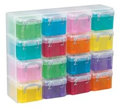 Really Useful Box 16x0.14 Litre Plastic Storage Box Organiser Clear & Assorted -Brabantia Shop 41gCXWHMuNL
