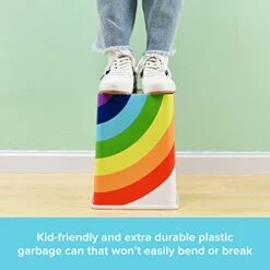 Rainbow Trash Can (1-Pack) - Cute Waste Basket For Kids Room - 9.6”x9.6”x15.7” Indoor Swing Top Trash Can With Lid - Garbage Can For School & Daycare - Swivel Touchless Garbage Cans - For Baby Nursery And Rainbow Themed Room Rainbow Baby Shower 7 Rainbow Trash Can (1-Pack) - Cute Waste Basket For Kids Room - 9.6”x9.6”x15.7” Indoor Swing Top Trash Can With Lid - Garbage Can For School & Daycare - Swivel Touchless Garbage Cans - For Baby Nursery And Rainbow Themed Room Rainbow Baby Shower -Brabantia Shop 41gUqy01fFS