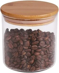 Food Storage Jar, 18.6 FL OZ (550 ML), [Thickened Version] 77L Glass Food Storage Jar With Airtight Seal Bamboo Lid - Modern Design Clear Food Storage Canister For Serving Tea, Coffee, Spice And More -Brabantia Shop 41gZWgMyVVS. AC