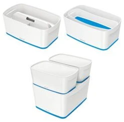 Leitz MyBox Storage Tray, Waterproof ABS, Blue Metallic -Brabantia Shop 41geeqd1XCL