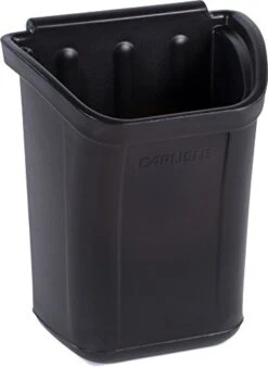Carlisle FoodService Products CC11TH03 Trash Bin For Bussing Cart, 7 Gal Capacity, 22" Height, 18" Width, 12.25" Length, Polyethylene (PE), Black