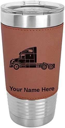 LaserGram 20oz Vacuum Insulated Tumbler Mug, Truck Cab, Personalized Engraving Included (Faux Leather, Gray) 10 LaserGram 20oz Vacuum Insulated Tumbler Mug, Truck Cab, Personalized Engraving Included (Faux Leather, Gray) - Image 10