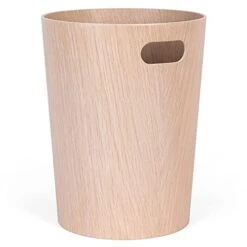 Kazai. Real Wood Waste Paper Bin Börje | Modern Wooden Paper Basket For Office, Kids' Room, Bedroom And More | 9 Liters | Birch -Brabantia Shop 41hkLAC0hEL