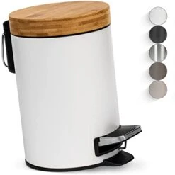 Kazai. 3L Designer Bathroom Bin | Superior Bamboo | Soft Closing | Anti-Finger | Black -Brabantia Shop 41hmOIWN2RL