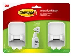 COMMAND Spray Bottle Hangers, 2 Pack, 2 Hangers, 4 Large Strips
