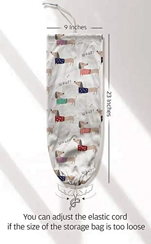 Dachshund Grocery Bag Storage Holder, Grocery Shopping Bags Carrier, Plastic Bag Dispenser, Organizer Recycling Grocery Pocket Containers For Home And Kitchen, 23x9 Inch 1 Dachshund Grocery Bag Storage Holder, Grocery Shopping Bags Carrier, Plastic Bag Dispenser, Organizer Recycling Grocery Pocket Containers For Home And Kitchen, 23x9 Inch