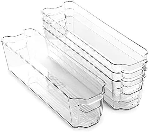 | Stackable Storage Bins, Medium - 4 Pack | The Stacker Collection | Clear Plastic Storage Bins | Organization And Storage Containers For Pantry & Fridge | Multi-Use Organizer Bins | BPA-Free 7 | Stackable Storage Bins, Medium - 4 Pack | The Stacker Collection | Clear Plastic Storage Bins | Organization And Storage Containers For Pantry & Fridge | Multi-Use Organizer Bins | BPA-Free - Image 7