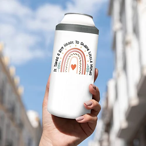 SANDJEST Teacher Tumbler - 4-in-1 Big Heart Shape Little Minds Tumbler Cup Can Cooler - 12oz Stainless Steel Insulated Cans Coozie Teachers Mug Birthday, Christmas, Appreciation, Teacher's Day Gifts 5 SANDJEST Teacher Tumbler - 4-in-1 Big Heart Shape Little Minds Tumbler Cup Can Cooler - 12oz Stainless Steel Insulated Cans Coozie Teachers Mug Birthday, Christmas, Appreciation, Teacher's Day Gifts - Image 5