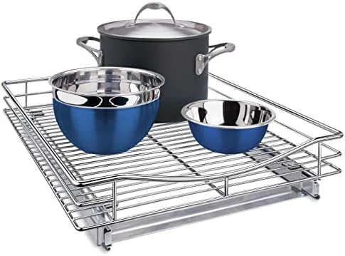 ® SELECT™ Pull Out Cabinet Organizer - Slide Out Drawers For Kitchen Cabinets - Sliding Pantry Shelves - Roll Out Shelf For Pots, Pans 14" X 21" Wood-Chrome, Lifetime Limited Warranty 5 ® SELECT™ Pull Out Cabinet Organizer - Slide Out Drawers For Kitchen Cabinets - Sliding Pantry Shelves - Roll Out Shelf For Pots, Pans 14" X 21" Wood-Chrome, Lifetime Limited Warranty - Image 5