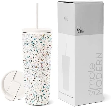 Simple Modern Insulated Tumbler With Lid And Straw | Iced Coffee Cup Reusable Stainless Steel Water Bottle Travel Mug | Gifts For Women Men Her Him | Classic Collection | 24oz | Midnight Black 12 Simple Modern Insulated Tumbler With Lid And Straw | Iced Coffee Cup Reusable Stainless Steel Water Bottle Travel Mug | Gifts For Women Men Her Him | Classic Collection | 24oz | Midnight Black - Image 12