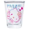 Silver Buffalo Hello Kitty Garden 4-Pack Mini Glass Set, 1.5 Ounces