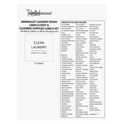 144 Minimalistic Laundry Room Labels For Glass Jars, Preprinted Linen Closet Stickers For Containers, Bathroom Organization, Cleaning Supplies (Black) -Brabantia Shop 41mOsS2Ax1L