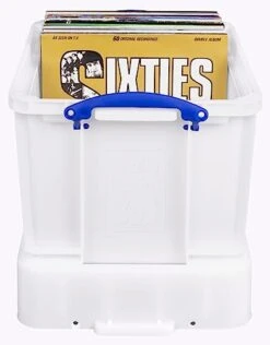Really Useful Plastic Storage Box 35 Litre With XXL Lid White Strong -Brabantia Shop 41maMAyzIsL