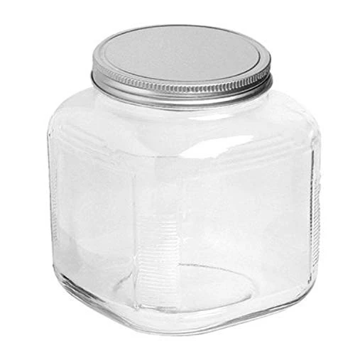 1-Gallon Cracker Jar With Lid, Brushed Aluminum, Set Of 4 1 1-Gallon Cracker Jar With Lid, Brushed Aluminum, Set Of 4