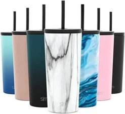 Simple Modern Insulated Tumbler With Lid And Straw | Iced Coffee Cup Reusable Stainless Steel Water Bottle Travel Mug | Gifts For Women Men Her Him | Classic Collection | 24oz | Ocean Geode -Brabantia Shop 41nBrfnAISL. AC