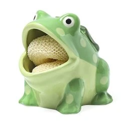 Ceramic Kitchen Scrubby Sponge Holder, Art Frog Collection, Adorable Home & Kitchen Decor -Brabantia Shop 41nFLsjlaQL