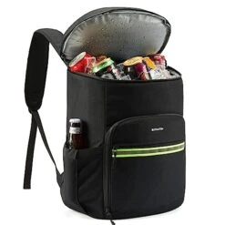 BOSTANTEN Backpack Cooler - 30 Cans Leakproof Insulated Cooler Backpack With Trolley Sleeve, Lightweight Soft Cooler Bag