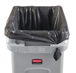 Rubbermaid Commercial Products 2026721 Slim Jim Under-Counter Trash Can With Venting Channels, 23 Gallon, Gray -Brabantia Shop 41nnLZAqgRL