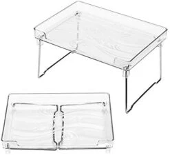 Ettori Stackable Cabinet Organizers And Storage, 2 Packs Cabinet Storage Organization, Clear Cabinet Shelves And Kitchen Counter Shelf- Translucent Plastic And Metal -Brabantia Shop 41oYvJiEX7L. AC