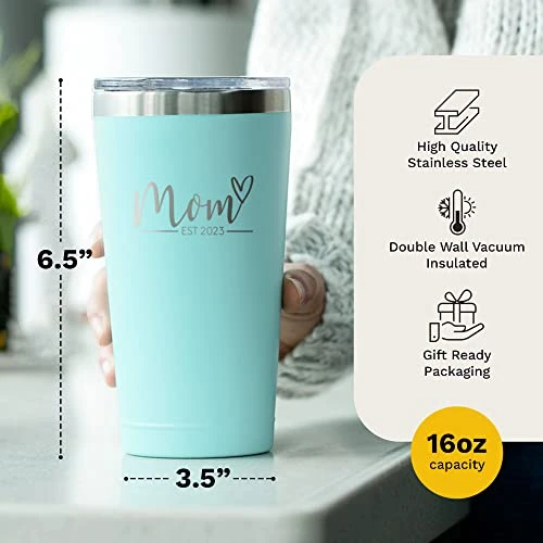 New Mom Gifts For Women - Mom Est. 2023, Mom Tumbler Seaside 16 Oz - Sentimental Gifts For Mom - First Mothers Day Gifts - New Mom Gifts For Women After Birth - Pregnancy Gifts For First Time Moms 3 New Mom Gifts For Women - Mom Est. 2023, Mom Tumbler Seaside 16 Oz - Sentimental Gifts For Mom - First Mothers Day Gifts - New Mom Gifts For Women After Birth - Pregnancy Gifts For First Time Moms - Image 3