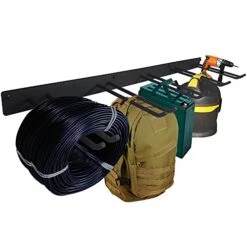 FRMSAET Wall Mount Rack Hook Space Saver Garden Tool Organizer Garage Storage System Super Heavy Duty Steel Holder Hanger - Screws And Anchors Included (Black) -Brabantia Shop 41pbHzdUIUL