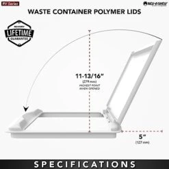 Rev-A-Shelf RV-35-LID-18-1 35 Quart Polymer Trash Waste Container Garbage Can Replacement Lid For Kitchen Sliding Cabinet Base, Black (Lid Only) -Brabantia Shop 41q1Ixzf1WL