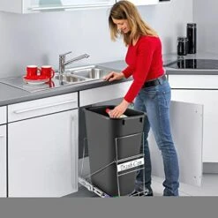 ThyLove Pull Out Trash Can Under Cabinet,Open The Cabinet Door And Pull Out The Trash Can Under The Cabinet,Undersink Organizers And Cupboard Organizers And Storage,Trash Can Not Included. -Brabantia Shop 41q76AIJYmL