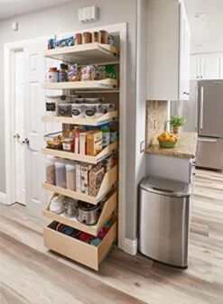 Slide-A-Shelf Made-to-Fit Slide-Out Shelf: Maple Wood Front With Full Extension Soft Close Rail -Brabantia Shop 41qWtpDerEL