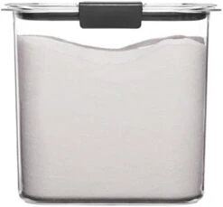 Rubbermaid Brilliance Airtight Food Storage Container For Pantry With Lid For Flour, Sugar, And Rice, 16-Cup, Clear/Grey -Brabantia Shop 41qn5EI0aoL. AC