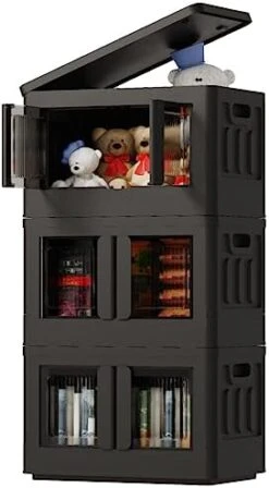 FLEXIMOUNTS 19 Gal Collapsible Plastic Storage Bins, 3-Pack Stackable Storage Bins, Milky White Cube Storage Organizer, Closet Organizers And Storage With Doors, Folding Toy Storage Box -Brabantia Shop 41qspq3dk8L. AC