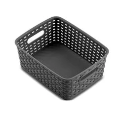 T Of 6 Plastic Storage Baskets - Small Pantry Organizer Basket Bins - Household Organizers With Cutout Handles For Kitchen Organization, Countertops, Cabinets, Bedrooms, And Bathrooms -Brabantia Shop 41r1dCrLftL