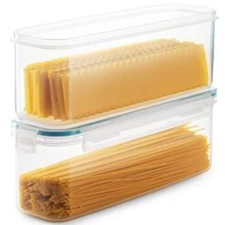 Komax Biokips Pasta Storage Containers W/Locking Lids (Set Of 2) Airtight Food Storage Containers For Pantry - Pasta Containers For Organizing Pantry - Dishwasher Safe Canister Set (11.5 X 3.5 X 4.3) -Brabantia Shop 41rKQqXfGKL