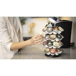 Nifty K Cup Holder – Compatible With K-Cups, Coffee Pod Carousel | 36 K Cup Holder, Spins 360-Degrees, Lazy Susan Platform, Modern Black Design, Home Or Office Kitchen Counter Organizer -Brabantia Shop 41rMDivgByL