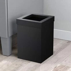 Gatco 1915, Modern Square Stainless Steel Waste Basket, Matte Black, 3.2 Gallons -Brabantia Shop 41rsA GBNL